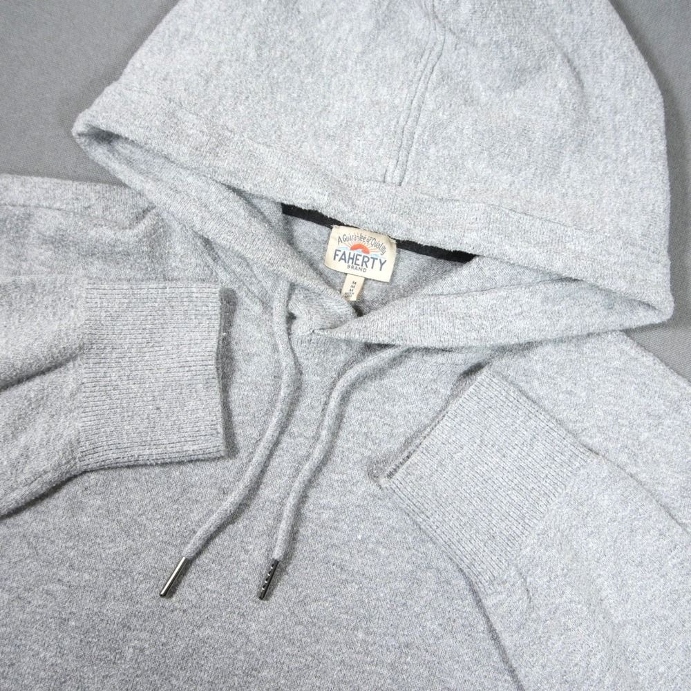 Faherty Organic Knit Pullover Men Hoodie M Lightweight Surf Essentials Gym Soft